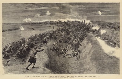 The Storming of Tel-el-Kebir, Just before Sunrise, 13 September by Frederic Villiers